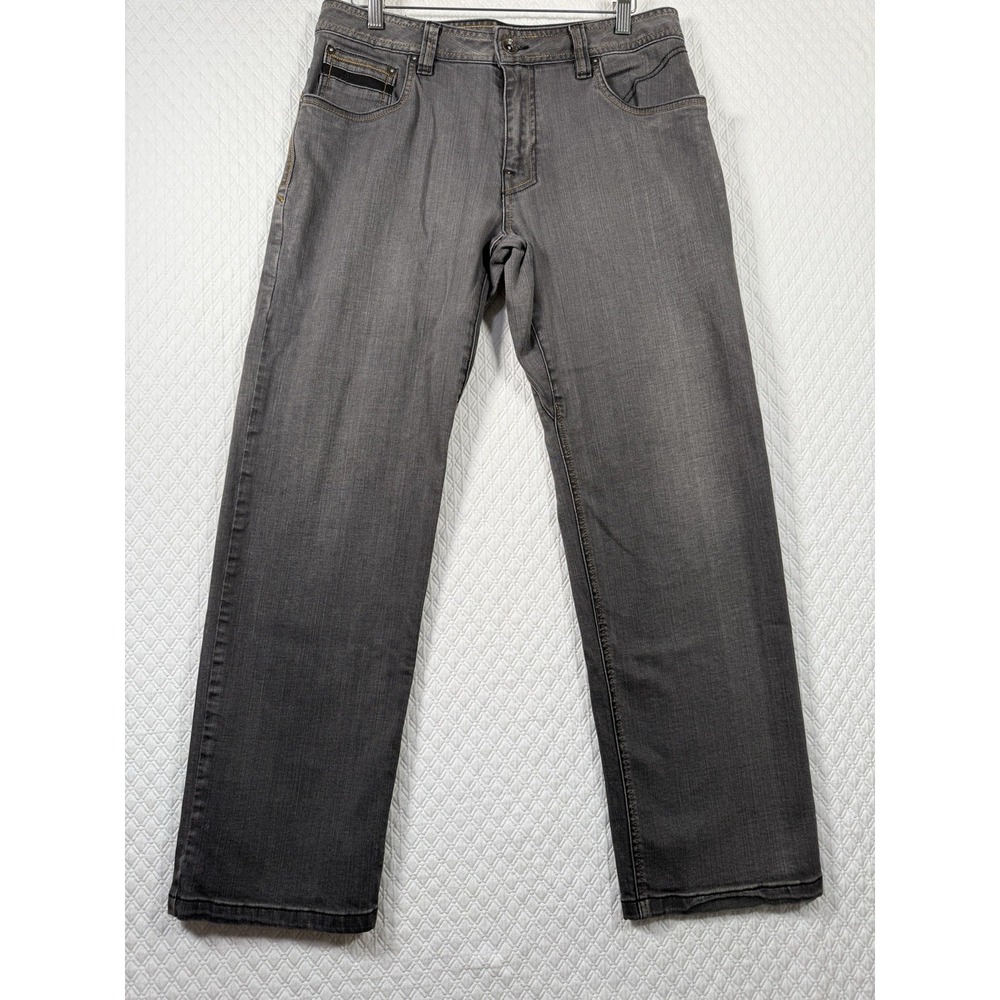 Prana Breathe Mens‎ Born From Experience Gray Stretch Straight Leg Jeans 32x29.5